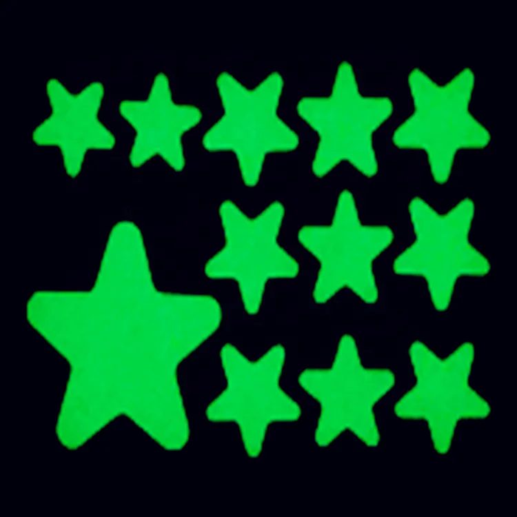 
Sticker sheets of custom size stick night glow star in the dark 