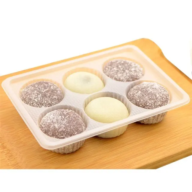 8 Holes Plastic Blister Cake Mochi Packaging Tray Customized Pastry Cookie Blister Tray Packaging