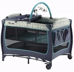 Cheap mobile metal portable foldable baby travel crib cot