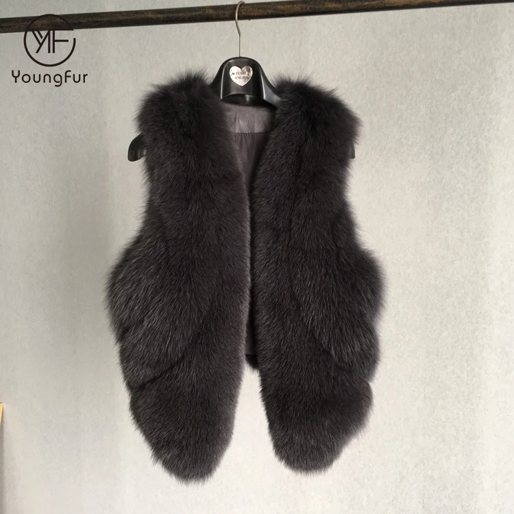 Лидер продаж 2018, жилет из натурального Лисьего меха, жилет из натурального меха