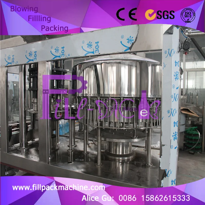 Stainless steel, full automatic water bottle production machine/line/unit for plastic bottle