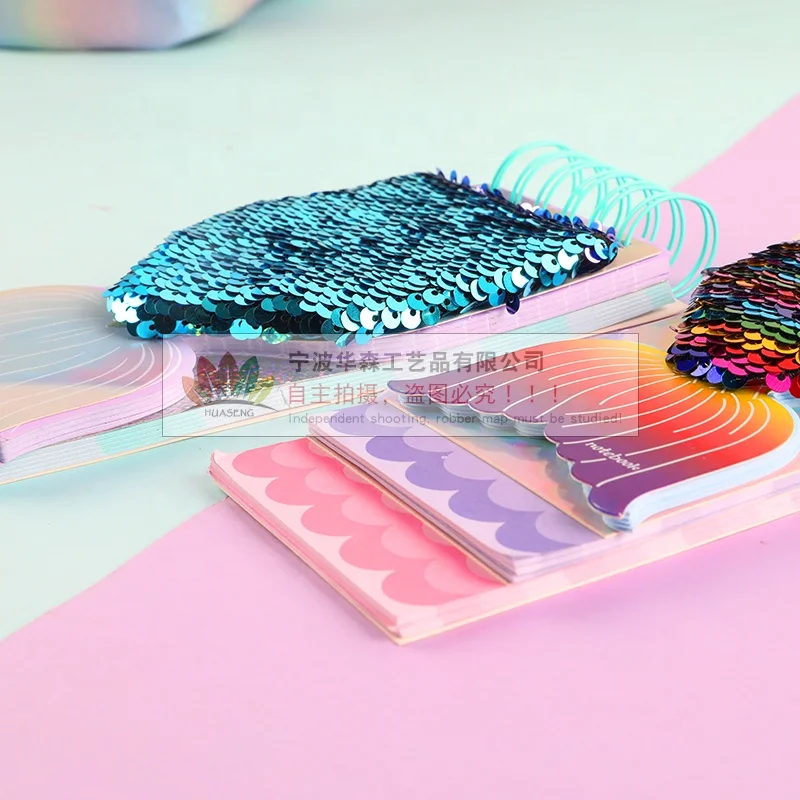 Promotional On Sale Logo Tilpas Mermaid Coil Notepad custom shaped spiral notepad