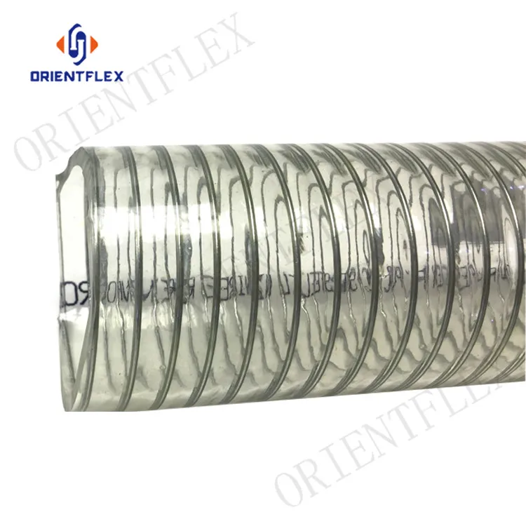 
Cheap bendable no smelling use pvc spiral steel wire reinforced suction water hose manufacturer supplier 