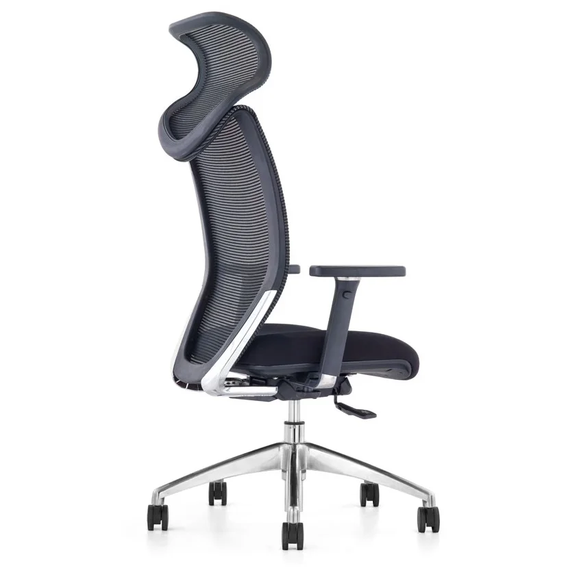Modern high back executive luxury swivel office furniture ergonomic mesh chair with headrest