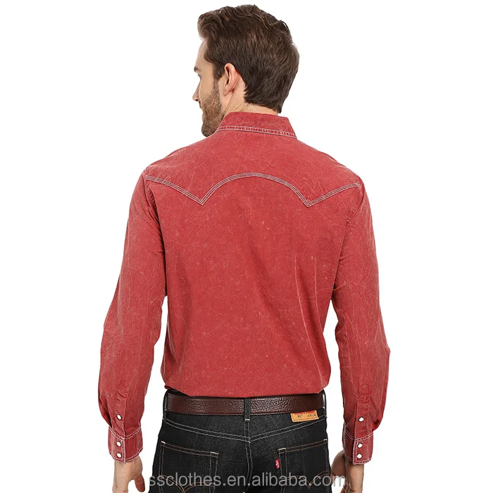 Best selling custom european style cowboy shirts for men