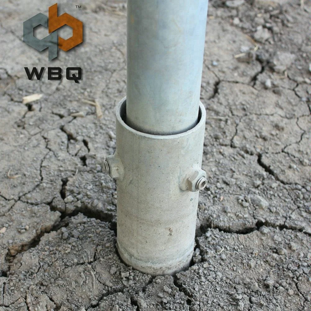 The self metal ground screw anchor with detachable handle for umbrellas