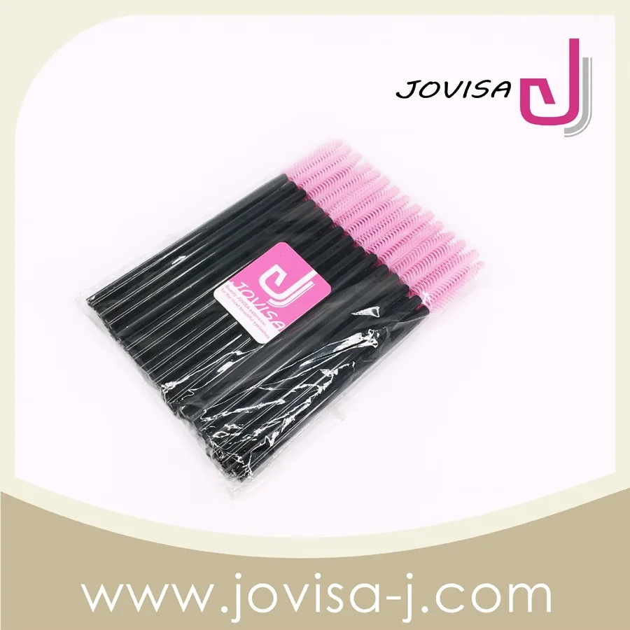 JOVISA High Quality Professional Cosmetics Eyelash Colorful Silicon Brush Eyelash Mascara Brush For Eyelash Extension
