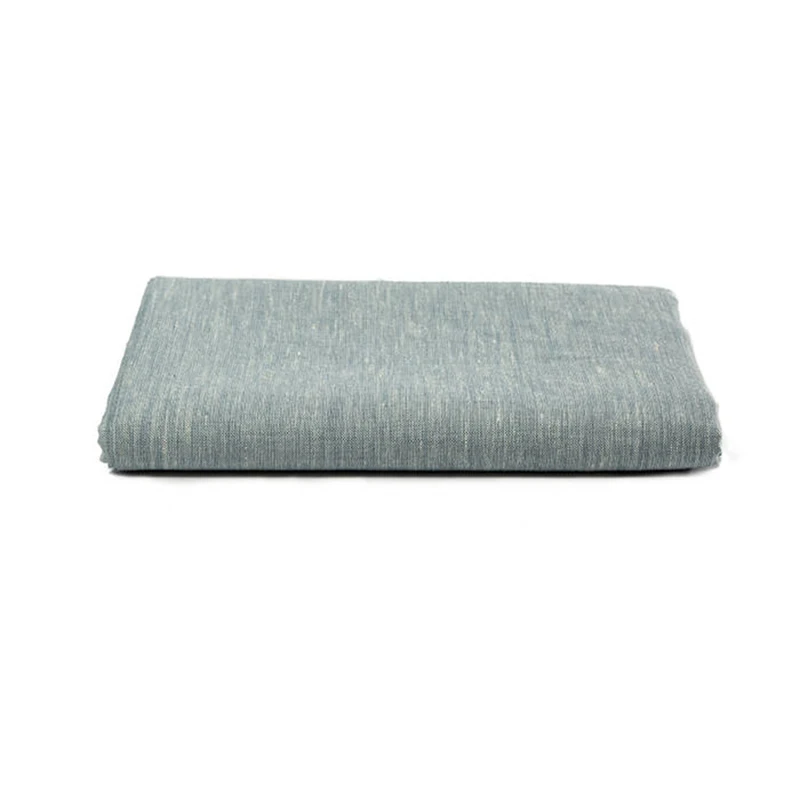
Breathable woven 100% linen chambray fabric for casual dress 