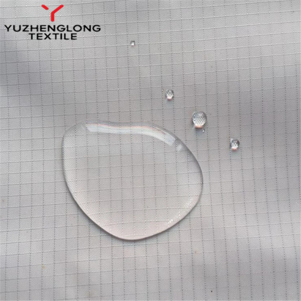 100%Polyester rib stop taffeta fabric with white pu coated/210T 0.3*0.3CM ribstop taffeta fabric