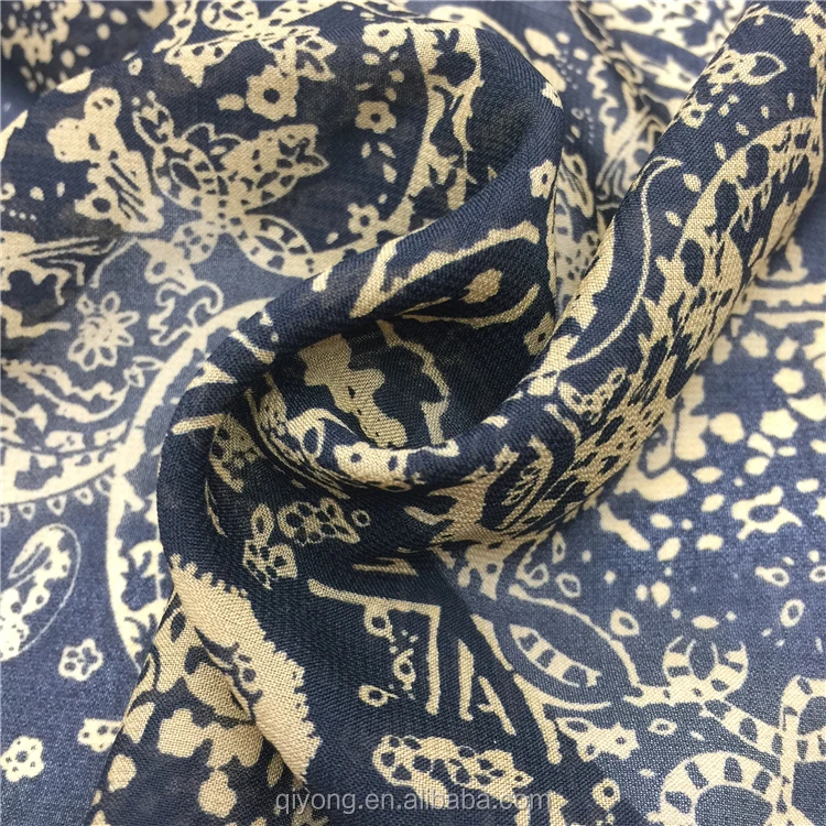 Manufacturer Supply Printed 100% Polyester Sheer Dubai Chiffon Fabric for Lady Dress,Blouse,Shirt