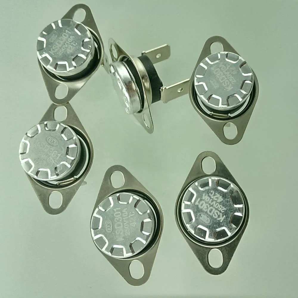 Custom Made Automatic Reset Bakelite KSD301 Series Normal Close Or Normal Open Bimetal Thermostat