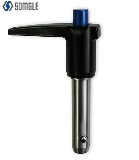Chinese Manufacture High Pression stainless steel L type quick release spring loaded ball lock pin with rings