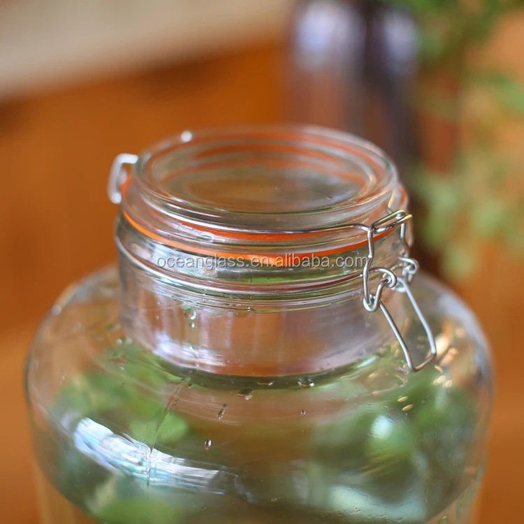 8 liter glass beverage drinking bottle with tap large water dispenser