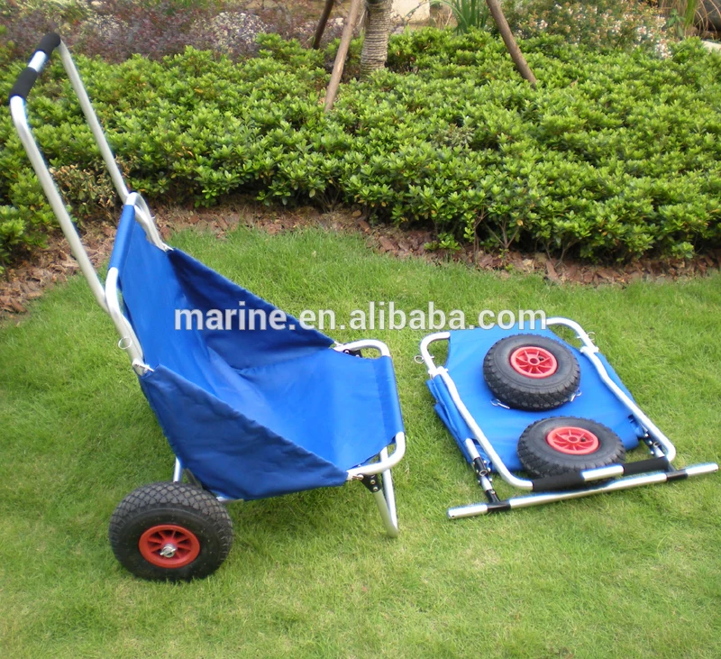 convertible rolling aluminum fishing trolley cart fish cart caddy beach trolley chair for camping