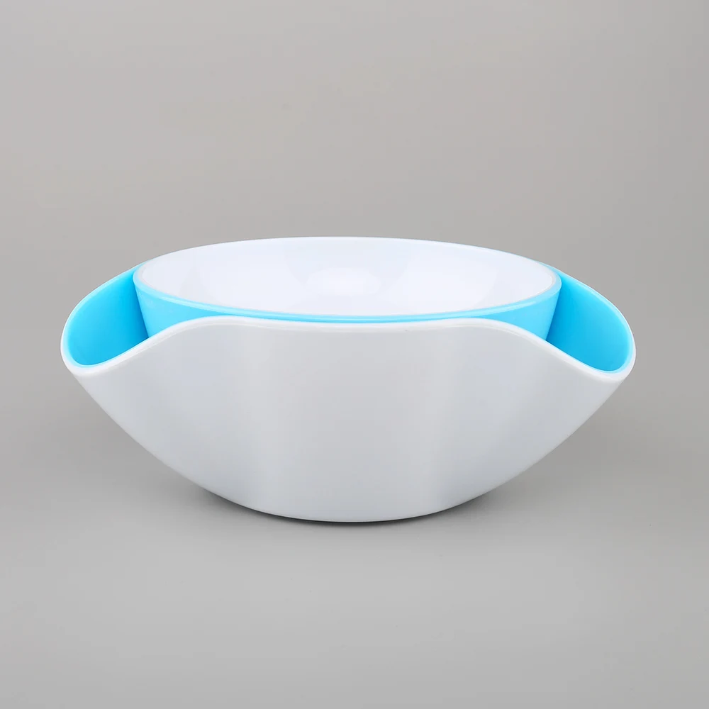 Уникальный дизайн, треугольная пластиковая миска для еды с тарелкой для egusi