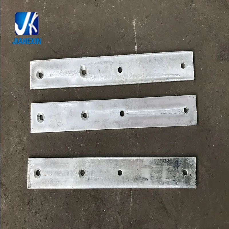 Hot dip galvanized steel fabricated flat bar with drilling holes