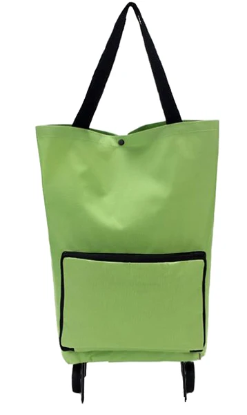 Style Foldable Shopping Trolley Bag with 2 Wheels Large(max Length>50cm)