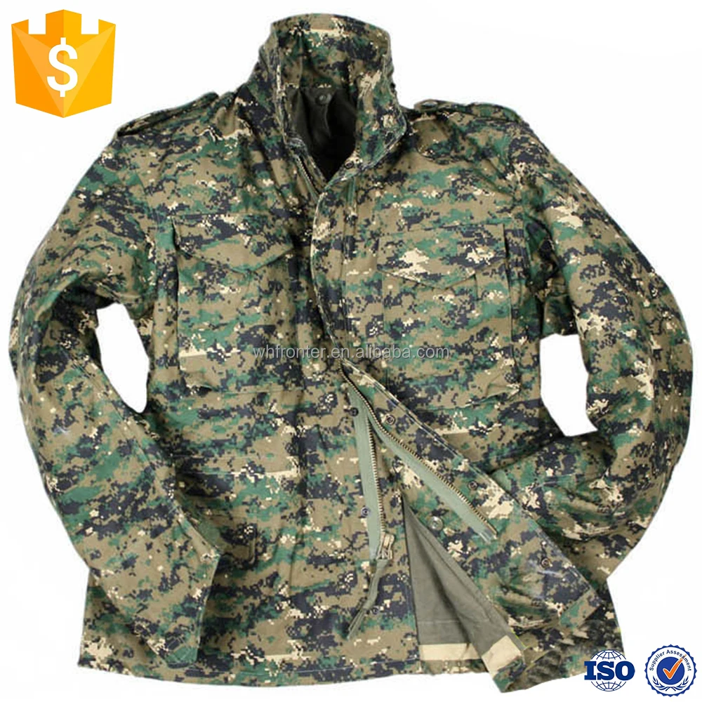 Digital Woodland Jackets Warm Coat Rip-stop Waterproof M65 Field Parka Winter Jacket
