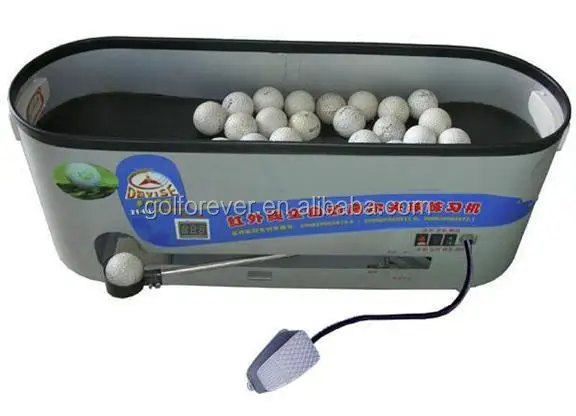 semi-auto golf ball teeing device