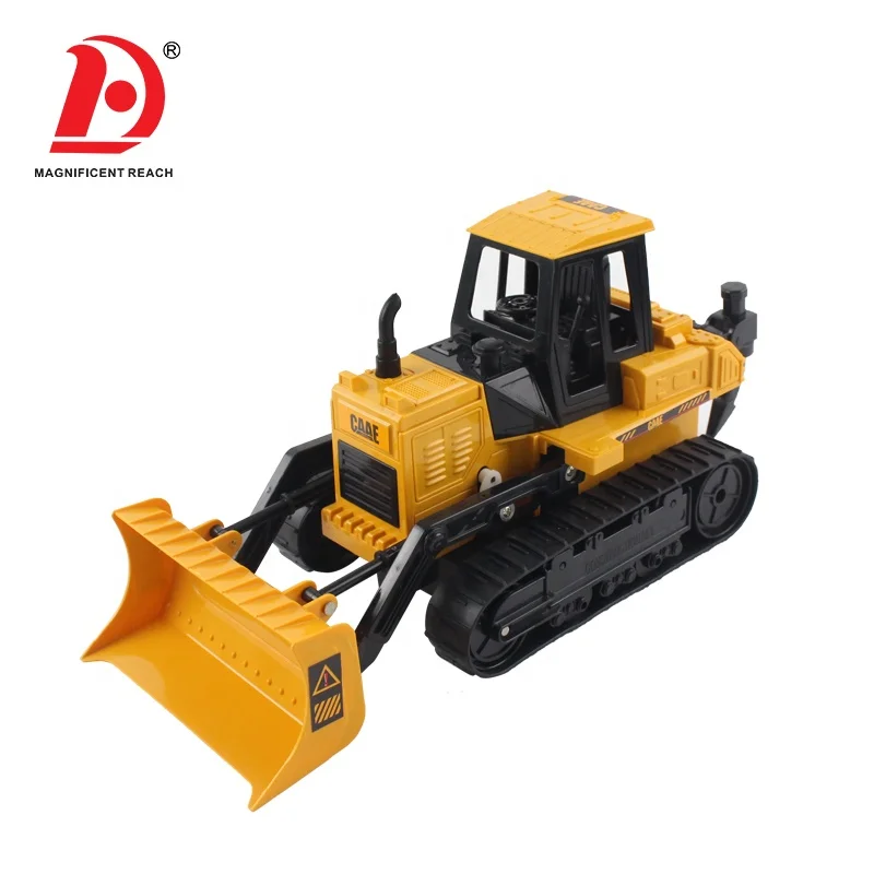 HUADA 2023 6CH 2.4G Plastic  RC Truck Model Bulldozer Toy with Battery & USB Cable
