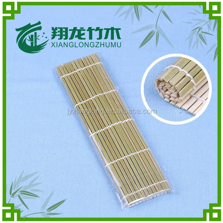 Hot Selling 24*24cm Semi Circle Shape Green Skin Bamboo Sushi Rolling Mat