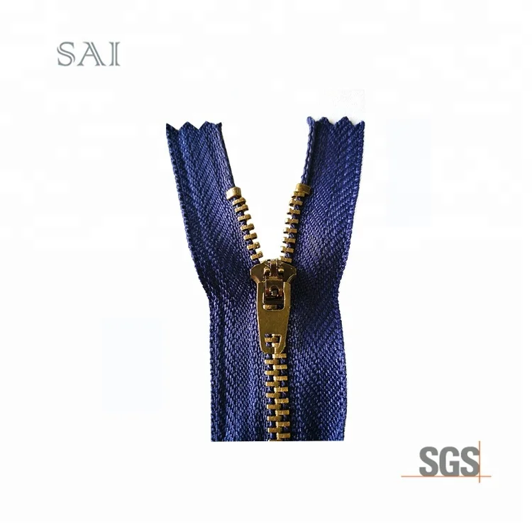 12# Close end hot sale Brass metal zipper