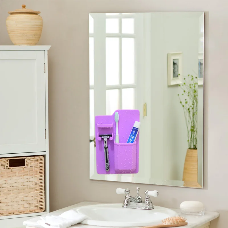 Органайзер для хранения в ванной комнате, силиконовый держатель для зубных щеток