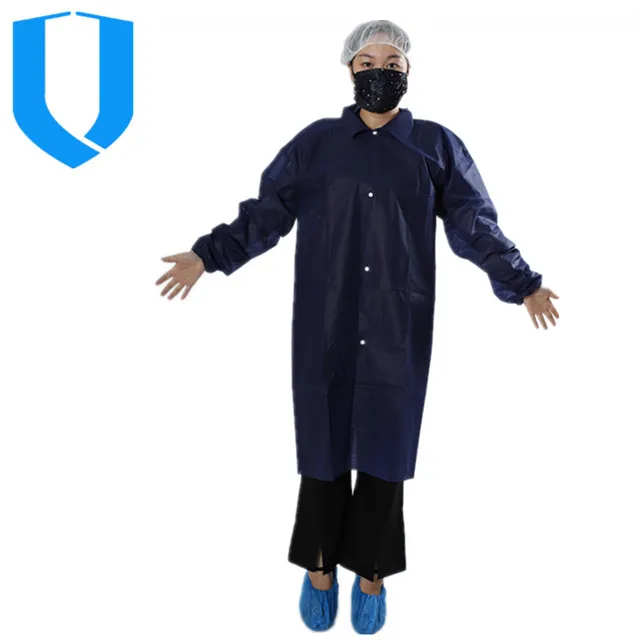 
Darl blue disposable medical SBPP visitor coat 