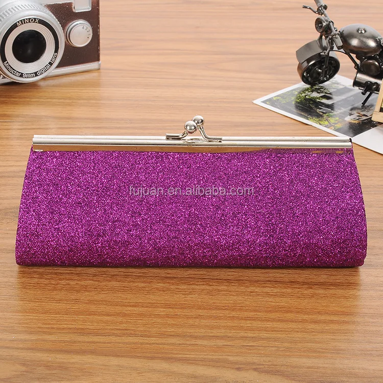 
Romantic Solid Colors Hard Material Bright Powder Cylinder Shape Metal Frame Clutch Bag Women Leisure Bag 