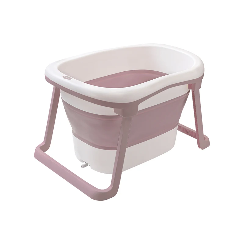 New Design Plastic folding baby hospital bathtub with seat and temperature silicone infant