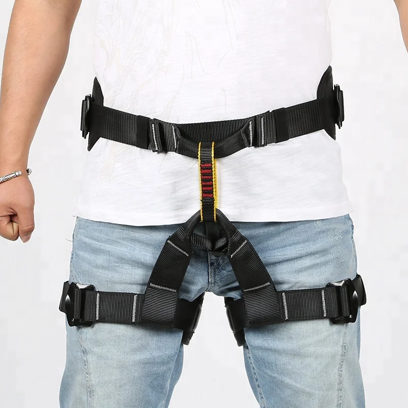 XINDA black half body safety harness set with belt for rock climbing