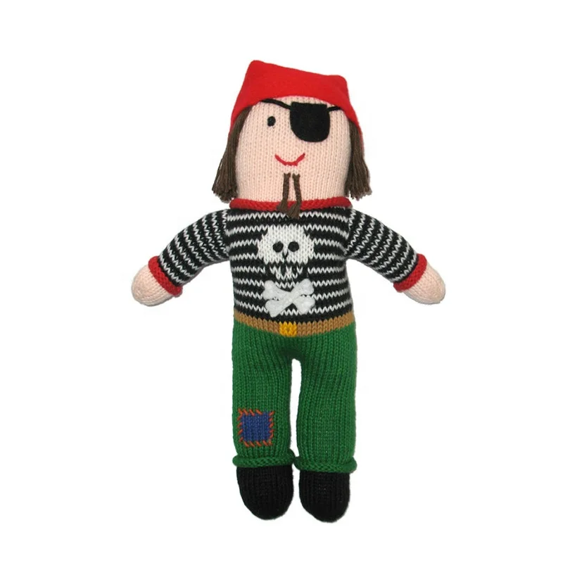 Willy Пиратская хлопковая Вязаная Мягкая кукла для мальчиков