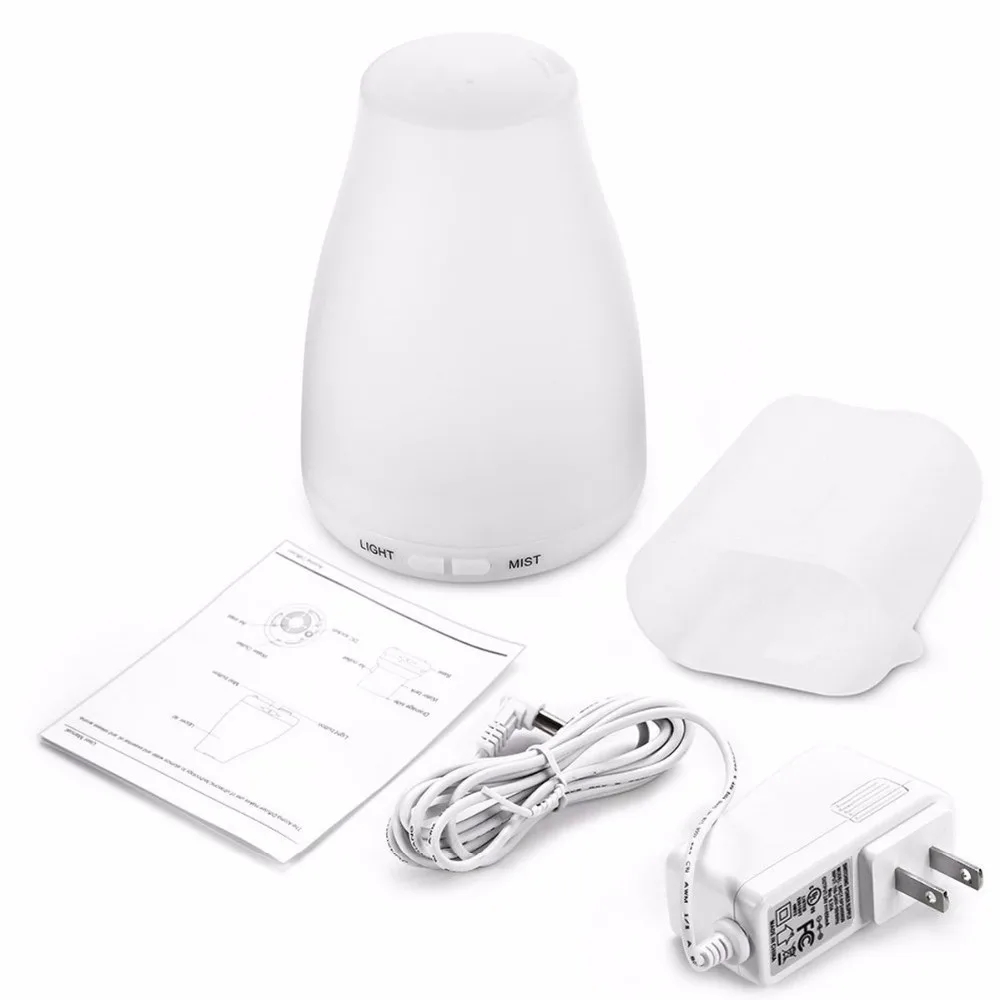 100ml 7 цветных светодиодных огней ароматерапия ультразвуковой диффузор эфирный масляный диффузор с прохладным туманом