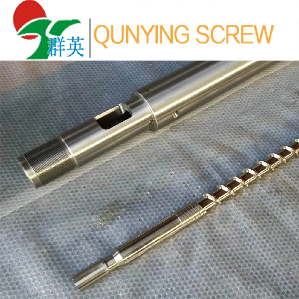high grade JSW bimetallic barrel screw centrifuge casting bimetallic barrel (38 CrMoAlA) screw and barrel for injection plastic