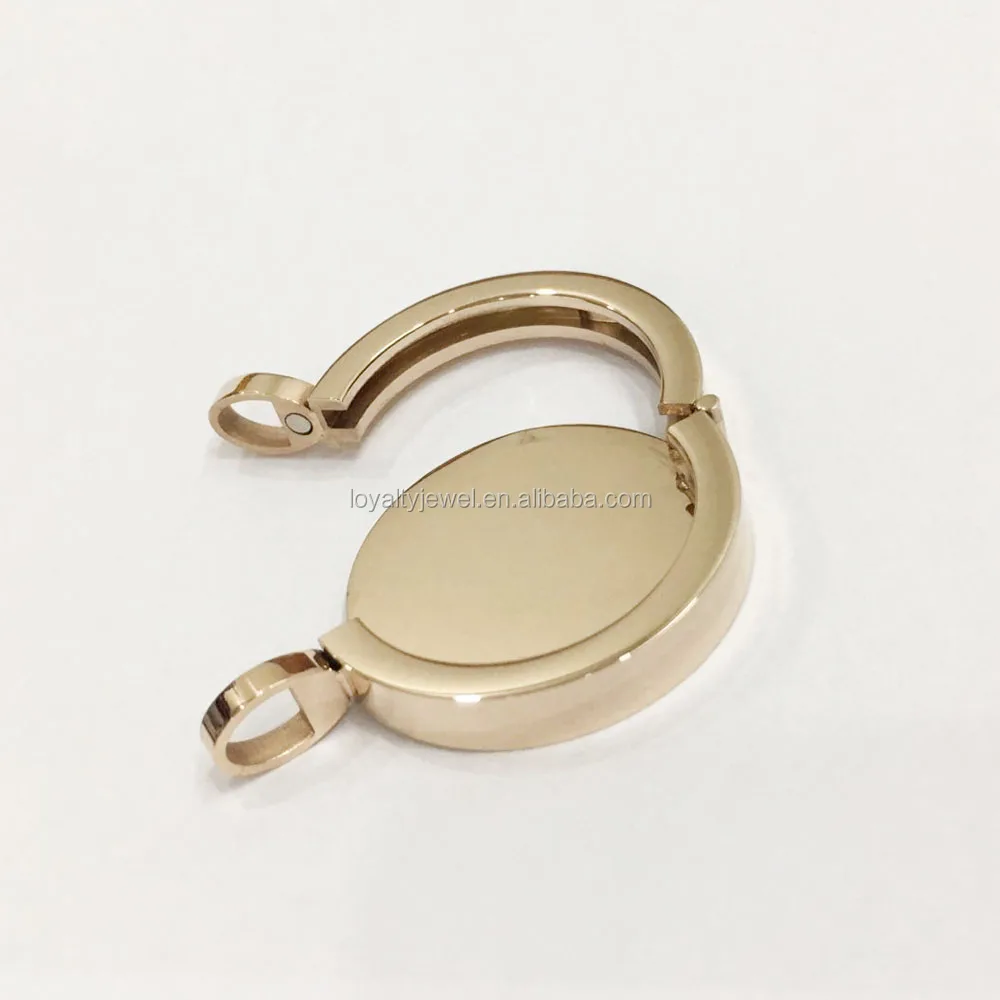 Stainless steel frame pendant coin locket