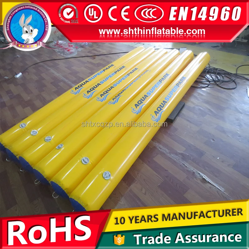 Inflatable floating cylinder marker buoy water barrier tube swim buoy long tube buoys