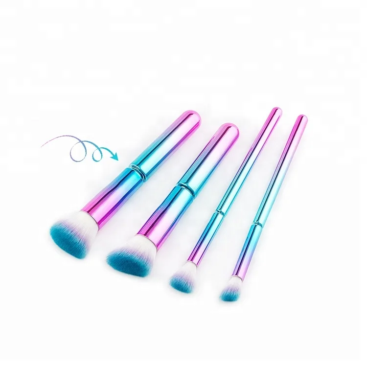 
New Arrivals Top Quality Bristles Detachable Gradient Plastic Makeup Brush Set 