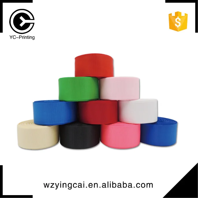 
Custom off 2.5cm white natural color printed cotton ribbon grosgrain tape 1 inch 