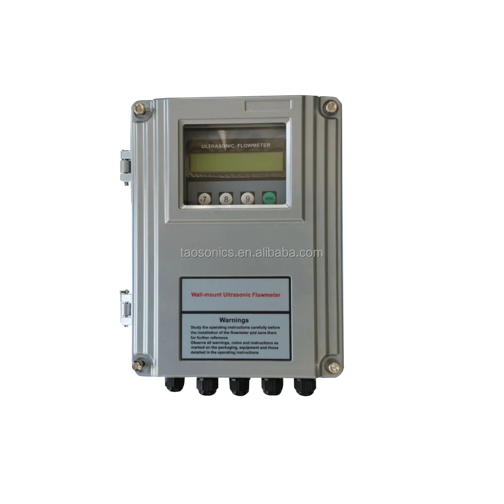 TSONIC grey version wall mounted clamp on flow meter ultrasonic flow meter