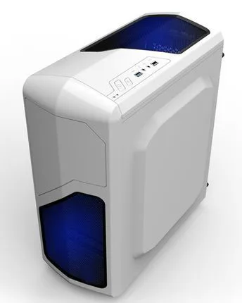 Best quality horizontal computer case atx gaming pc case with 14cm LED cooler fan