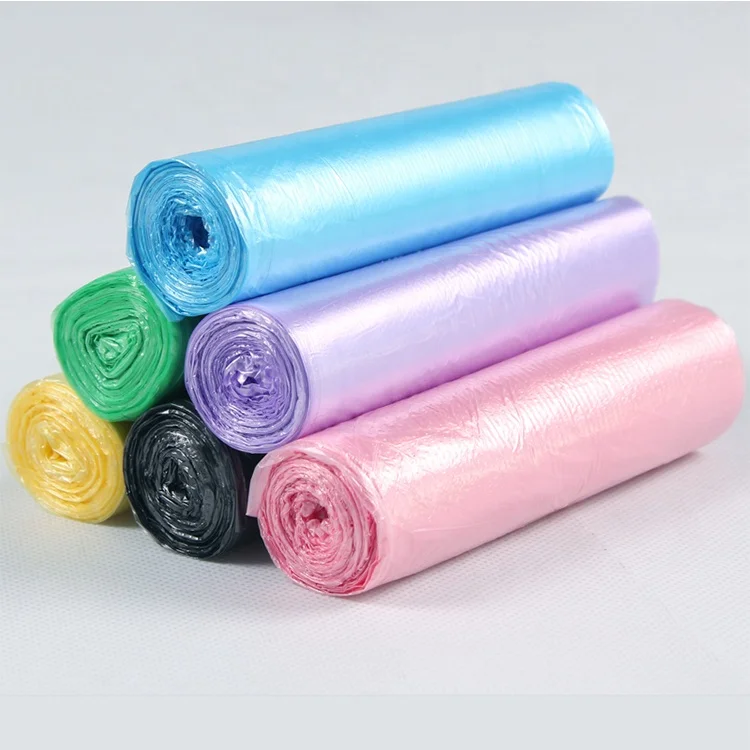 50 Pcs/Rolls Ldpe Trash Plastic On Extra-durable Point Breaking Litter Flat-top Star Seal Customizable Coreless Roll Garbage Bag