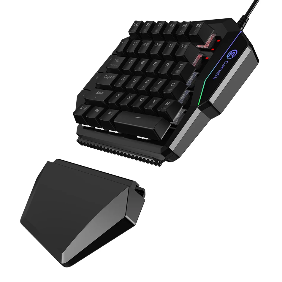 GameSir GK100 One-handed Mechanical Gaming Keyboard, LED Backlightling  USB Wire Game/for Window PC/Gamesir X1