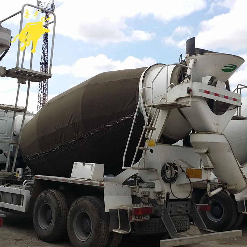 Mixer truck drum tarpaulin cover