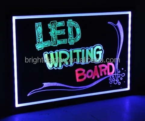 High brightness RGB 5050 illuminated erasable Neon led message writing board