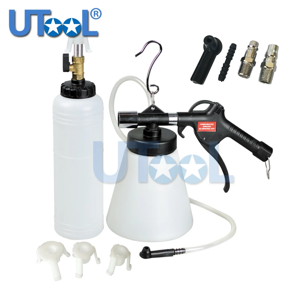 Pneumatic Brake Fluid Extractor &Automatic Refilled Bottle 2L Brake Oil & Fluid Extractor Pneumatic Brake Bleeder Tool Kit