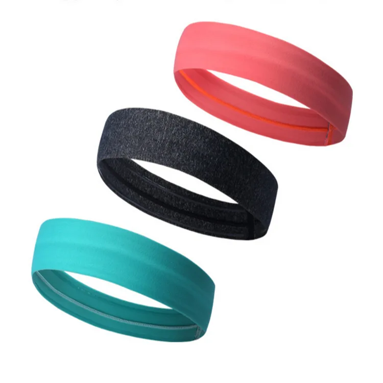 In stock gym headband sport polyester basketball cotton sweatband