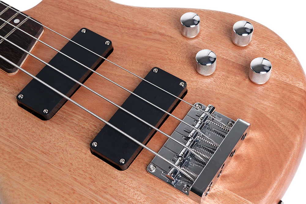 Beginner 24 fret electric bass Alder Wood body bass kit