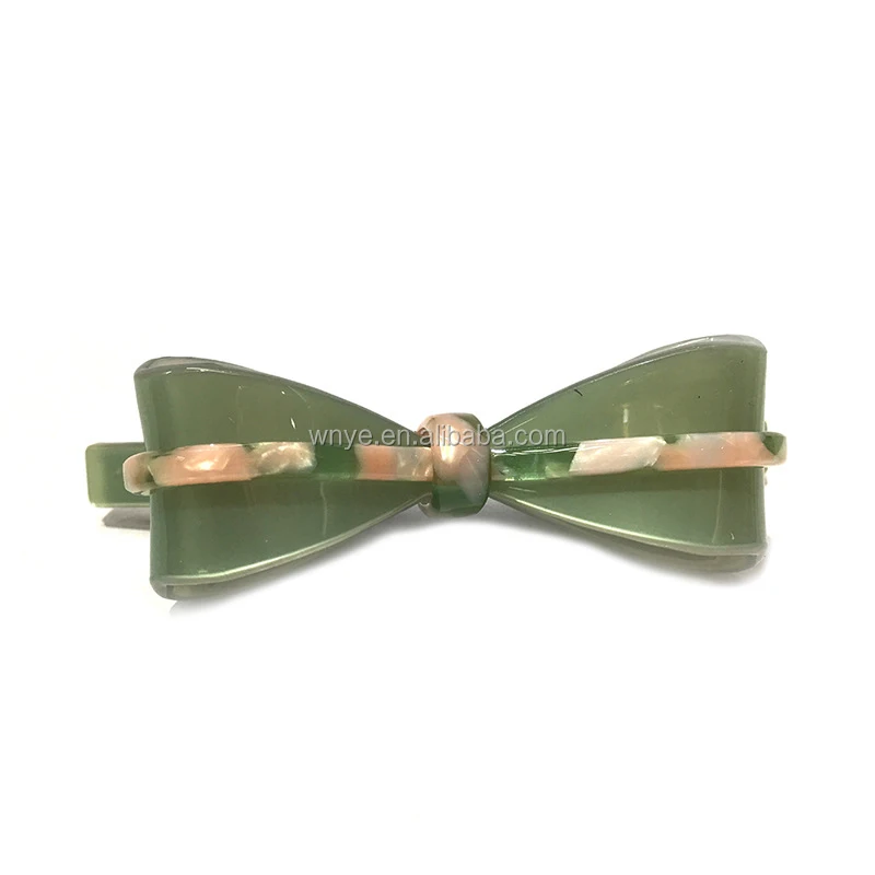 
Wholesale Cross Bow Crystal Hair Clip Ladies Cellulose Acetate Hair Barrette 