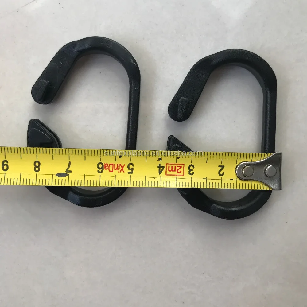 Black Plastic Connector Carabiner Hook Clip For Outdoor Camping Tent Tarp Cherry fruit orchard O hook C hook