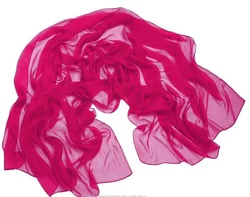 Howmay silk scarf chiffon 100% pure silk shawl plain dyed multicolor for women transparent lightweight scarf 65cm*180cm